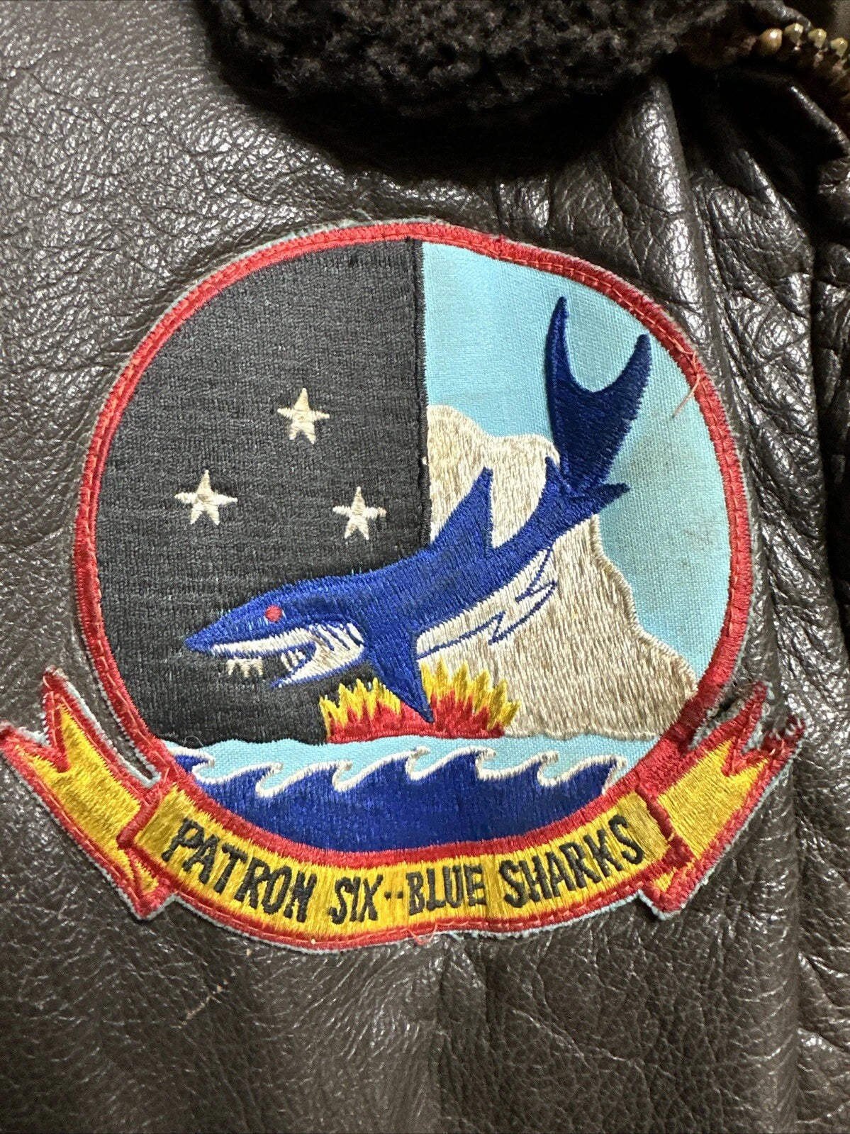 Giacca G1 Pelle Nera Militare Vintage - Taglia 44 | Six Blue Sharks