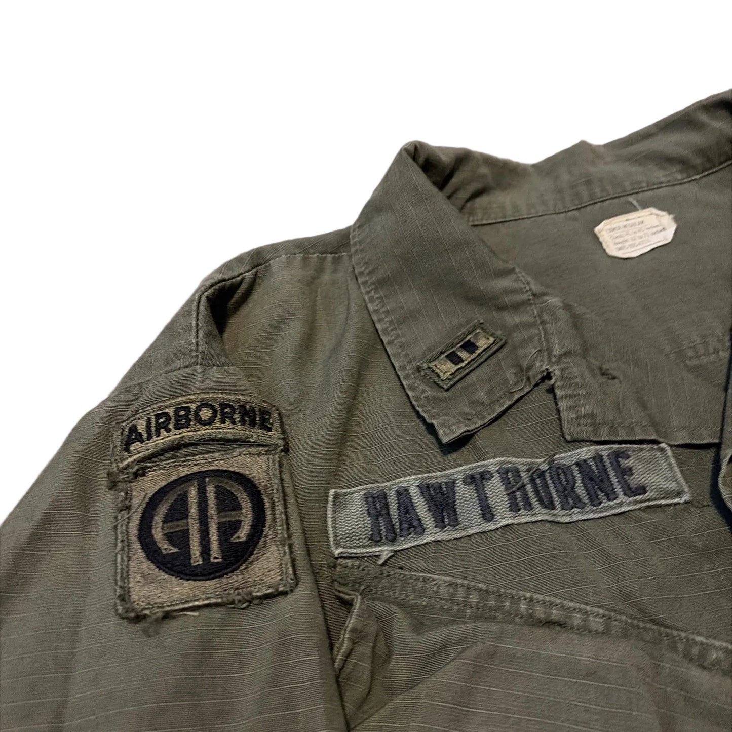 Jungle Jacket Vintage 1969 U.S. Army Airborne Rip-Stop Poplin Shirt