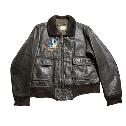 Giacca G1 Pelle Nera Militare Vintage - Taglia 44 | Six Blue Sharks