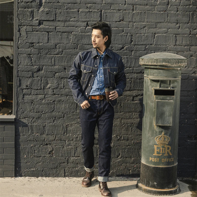 Pantaloni Denim 12oz Slim Straight Jeans