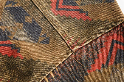 Giacca in Denim Patchwork Navajo Western