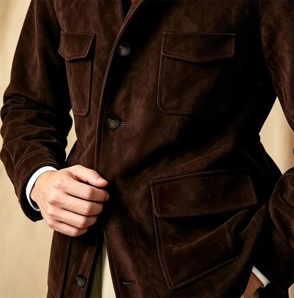 Giacca in Suede Safari