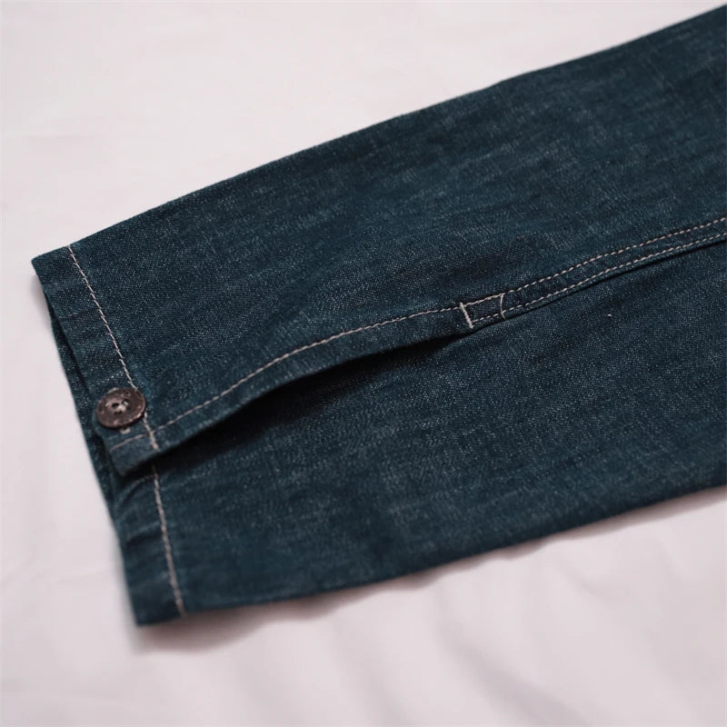 Camicia Blu Denim 1920s US Army Spring