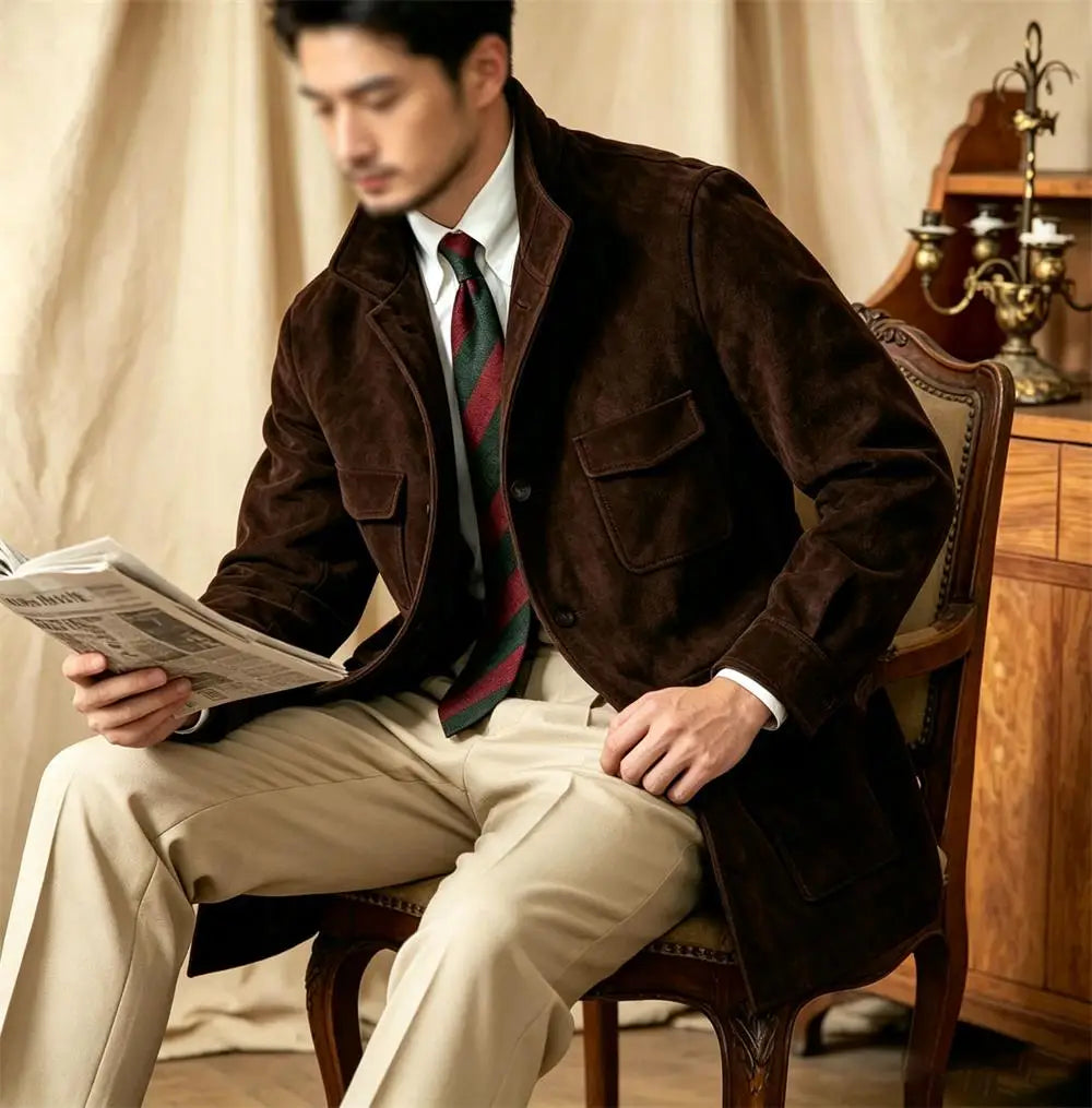 Giacca in Suede Safari