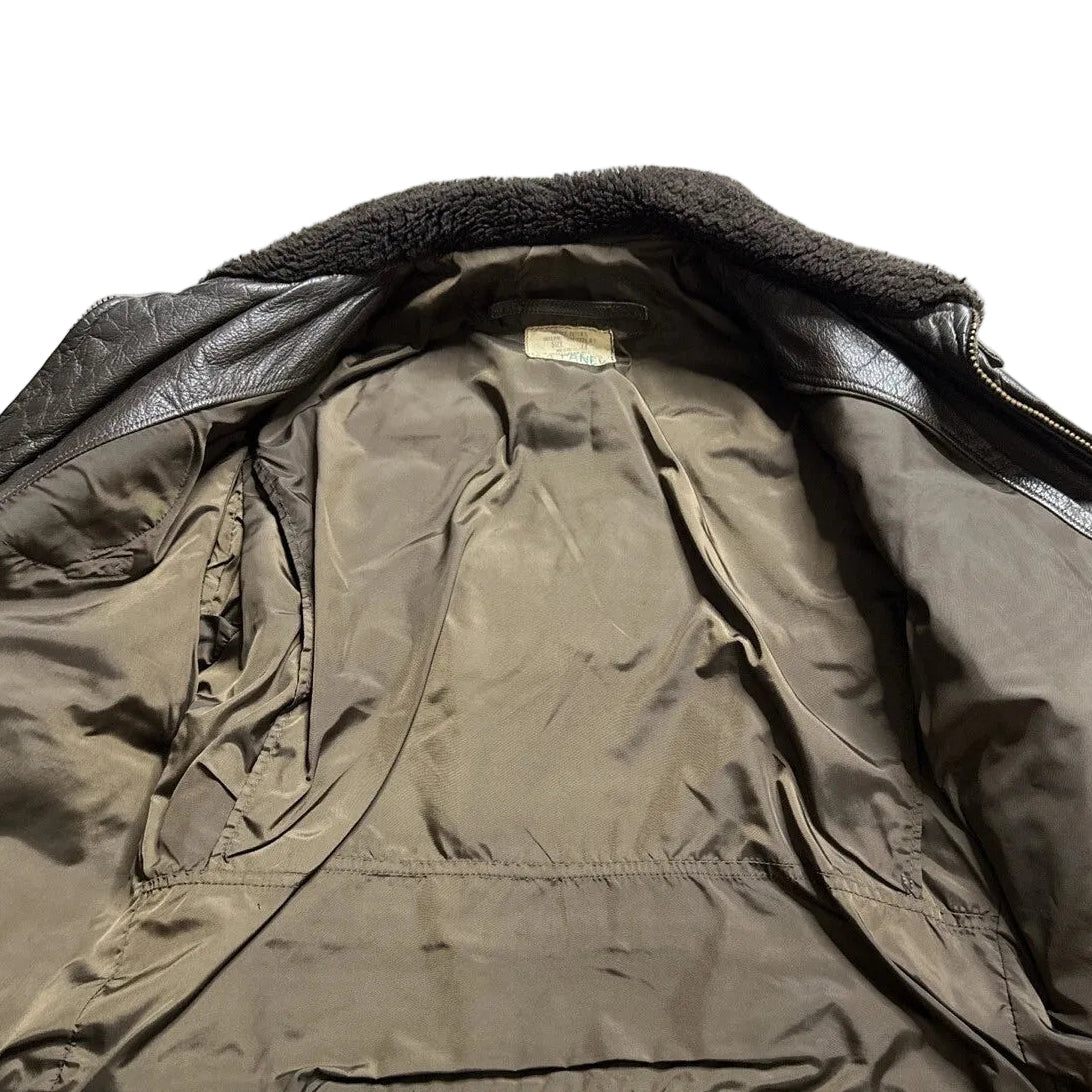 Giacca G1 Pelle Nera Militare Vintage - Taglia 44 | Six Blue Sharks