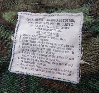 Jungle Jacket Vietnam War U.S. Army ERDL Camouflage  Medium Regular