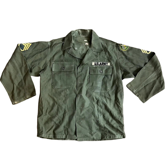OG-107 Cotton Sateen Army 3rd ACR Cavalry Shirt Vietnam Brave Rifles Large