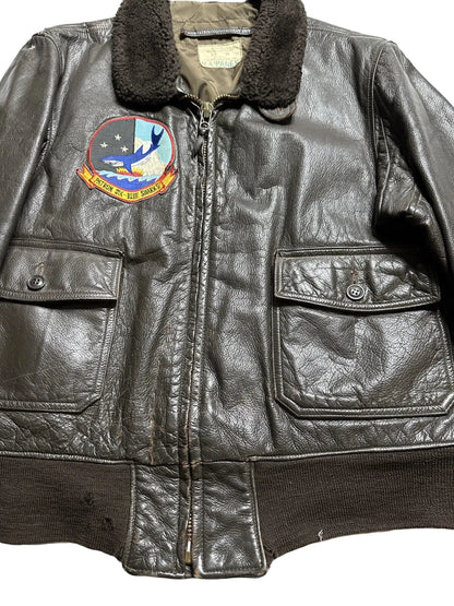 Giacca G1 Pelle Nera Militare Vintage - Taglia 44 | Six Blue Sharks
