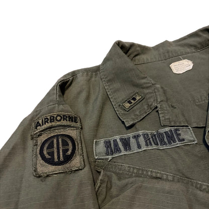 Jungle Jacket Vintage 1969 U.S. Army Airborne Rip-Stop Poplin Shirt