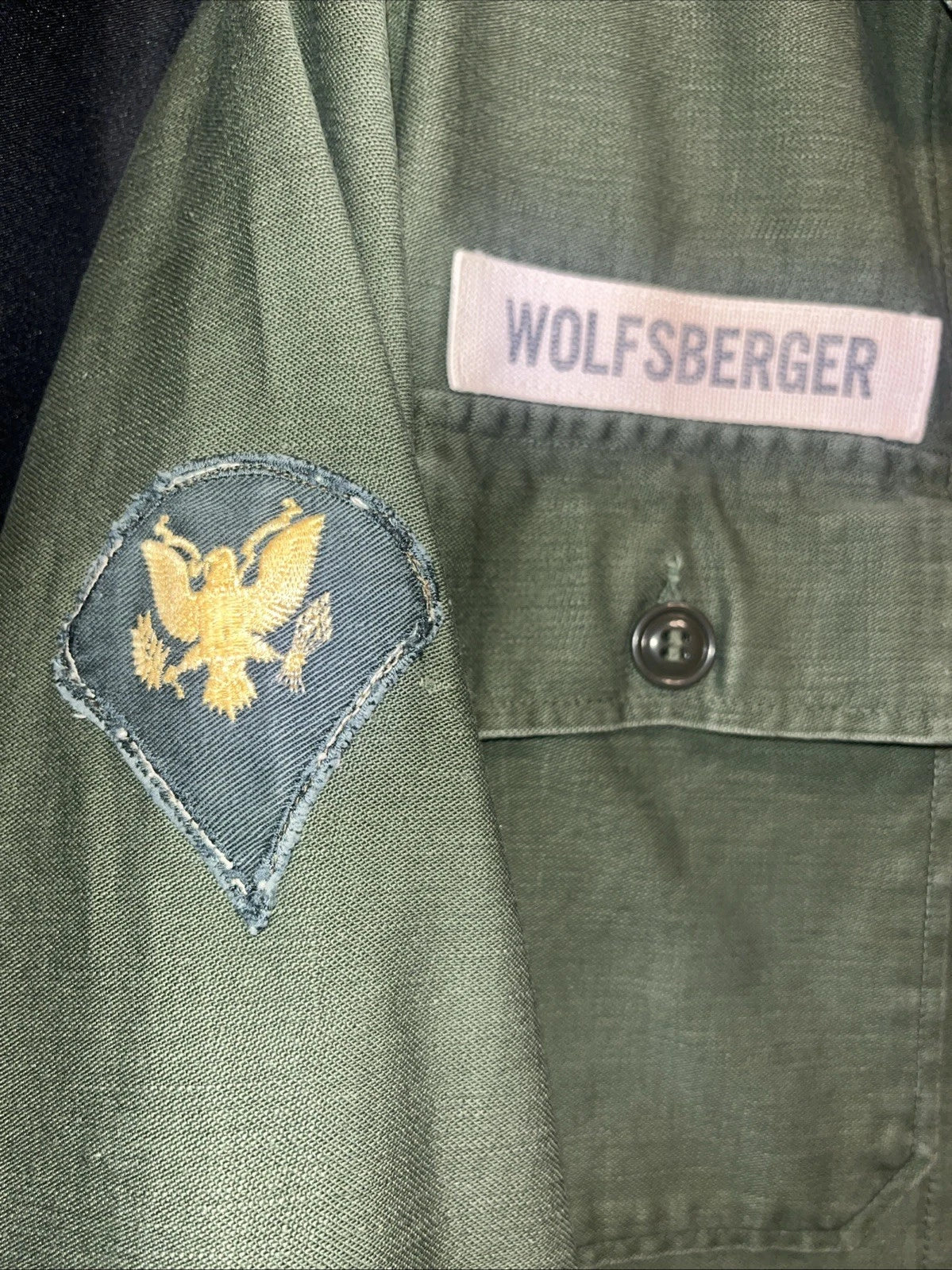 US Army OG-107 Utility Shirt Vietnam Era 5th Army Patched